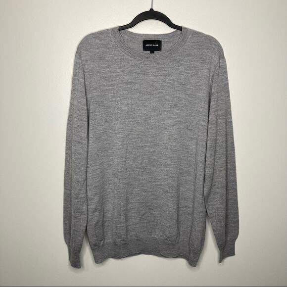 ALTON LANE 100% Merino Wool Gray Crew Neck Sweater Large - Picture 1 of 4